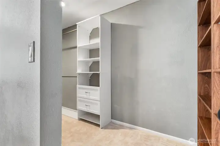 Spacious walk-in closet
