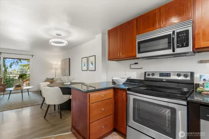 Kitchen and dining area.