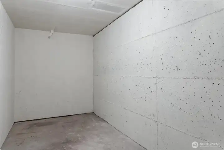 Private, oversized storage room accessed through the garage.