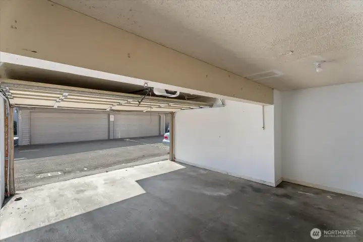 Private, 2 car garage.