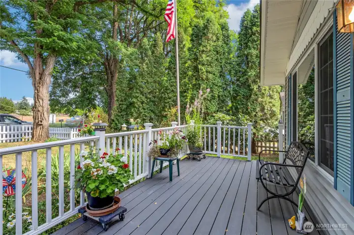 Trex deck front entry