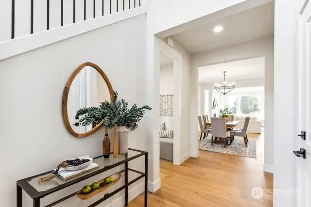 2 story soaring ceilings entry way