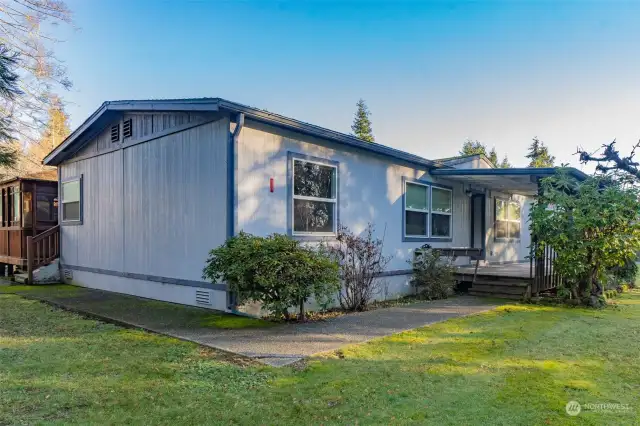 Side view of front deck