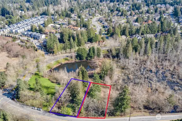 Lot B is most northern lot. Lot A is the South lot, with the BLA wetlands