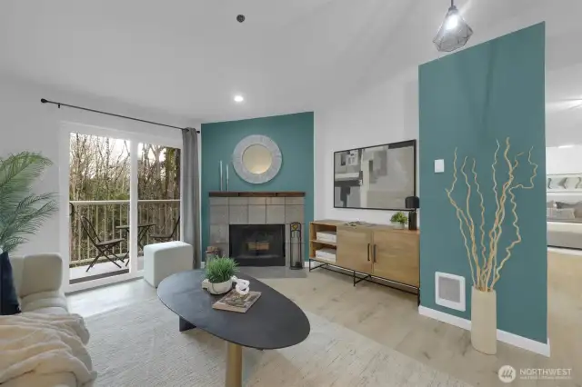 Top-floor gem! Vaulted ceilings, modern upgrades, and a private greenbelt view—what more could you ask for?#DreamCondo