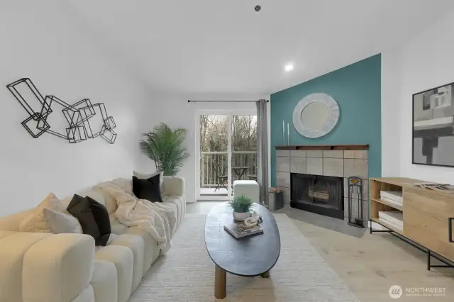 Cozy nights by the wood-burning fireplace + bright, airy vaulted ceilings = your perfect retreat.