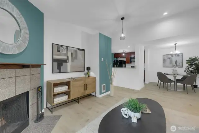 Bright & airy with vaulted ceilings that elevate the space! Feels like home the moment you step in. #LoveWhereYouLive