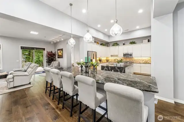 Love how open the kitchen is to the main living spaces, yet tucked away.