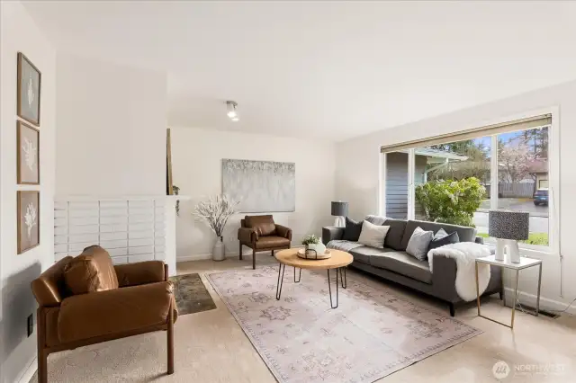 Big windows fill the space with natural light all day long