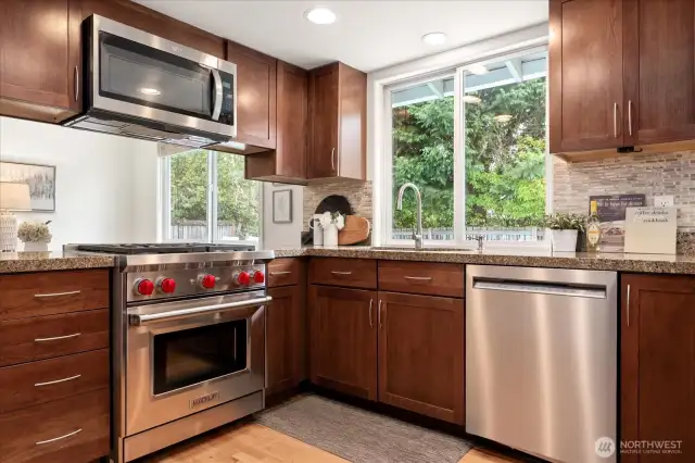 Updated kitchen with high-end appliances