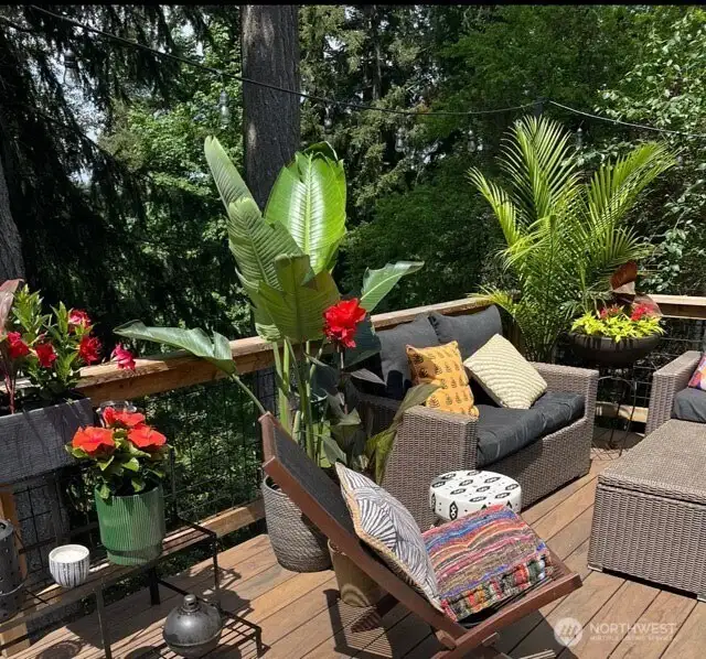 Indulge your green thumb and create a stunning display on the deck.