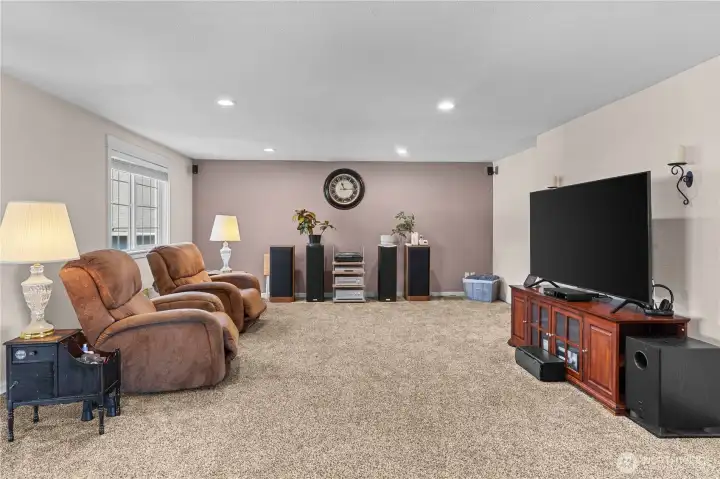 Family room you have to see in person to truly appreciate the amount of space and potential furniture arrangements.