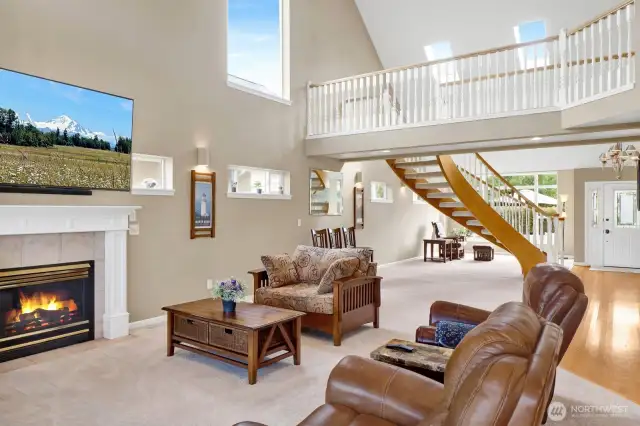 Designed in the Great Room style, the main living spaces offer flexibility for furniture arrangement to suit your lifestyle. New carpet throughout Great Room and upper level just completed!