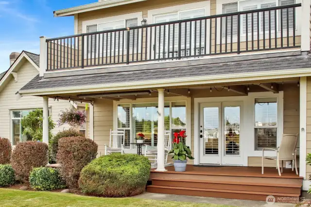 The porch features Trex decking.