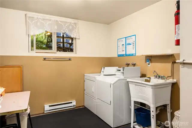 Leased coin-operated laundry.