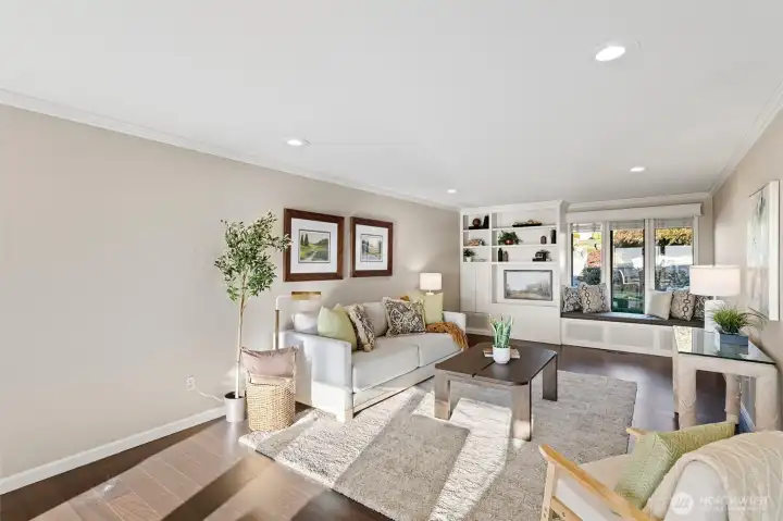 Family room can easily be converted into an additional bedroom