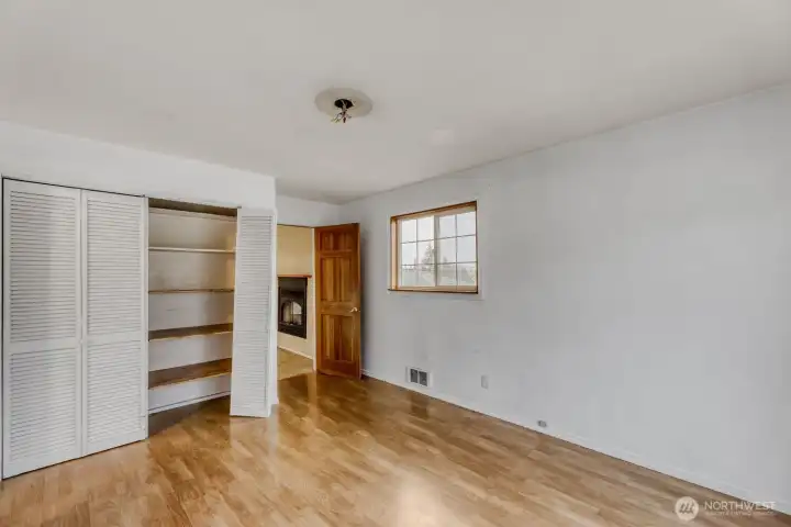 Bedroom looking from slider.