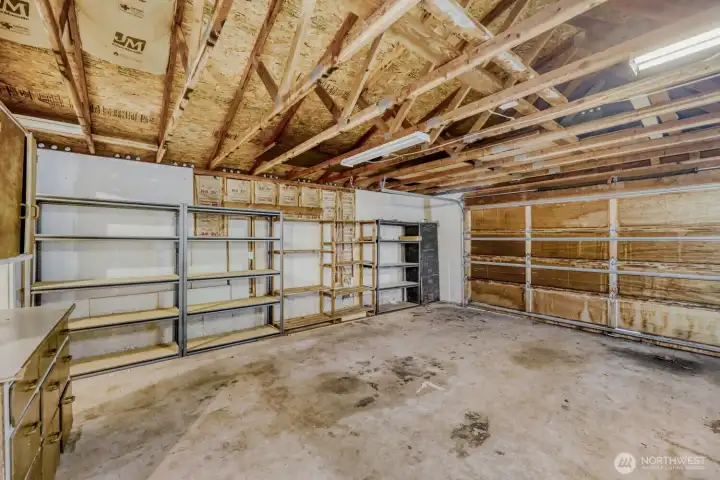 Garage looking toward the front and garage door