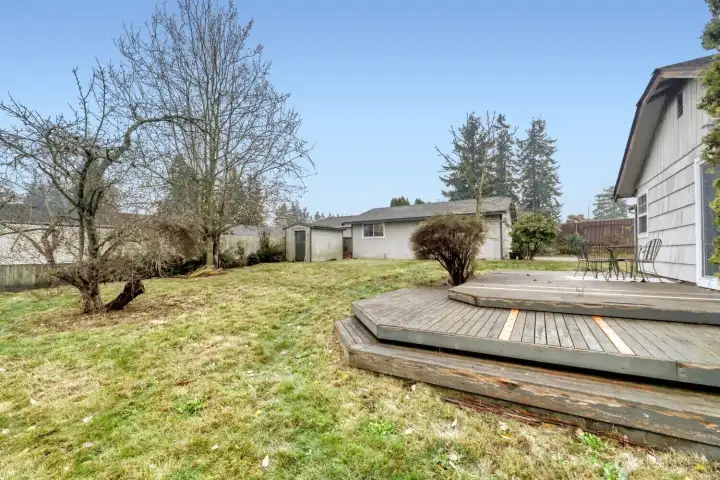 Large fenced back yard