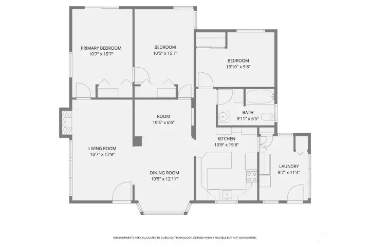 Floor plan. Estimated by photographer and their software.