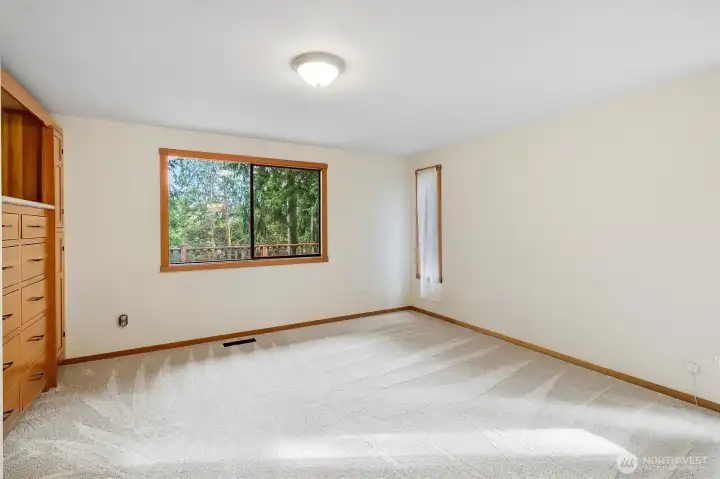 Primary Bedroom with brand new carpet.