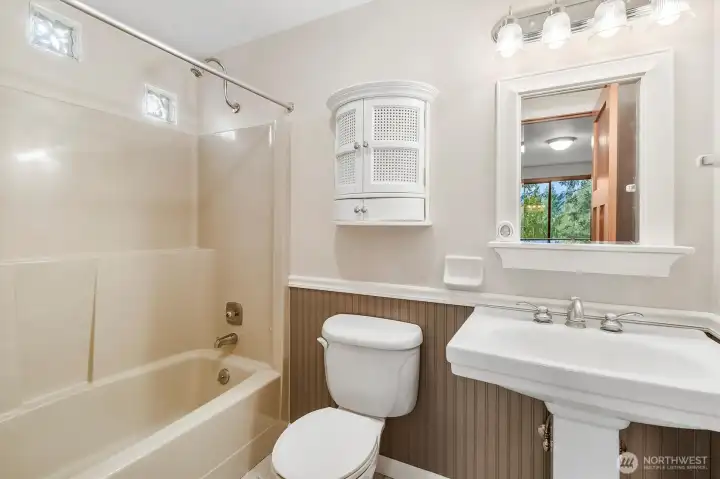 Attached primary bathroom.