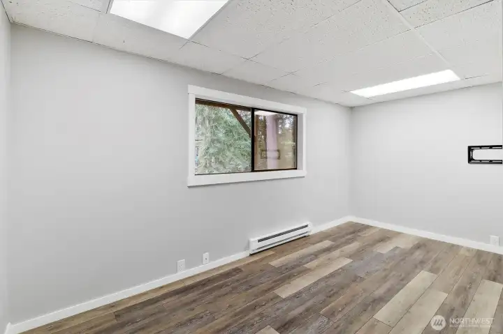 Finished basement flex space.