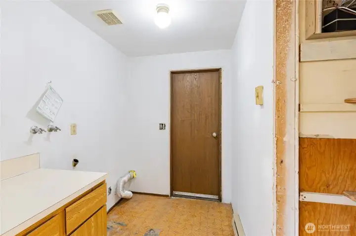 Large utility room off the garage.