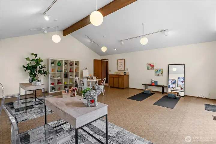 Whether you envision lively get-togethers, an exercise studio, art space, or homework central, the possibilities here are truly endless.