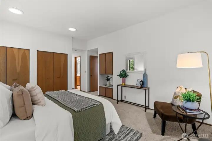 Your friends will have closet envy! A walk-in closet PLUS these side-by-side closets are featured in the Primary Bedroom.