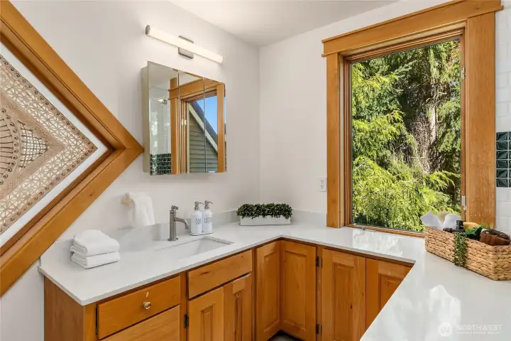 Refreshed ensuite bathroom