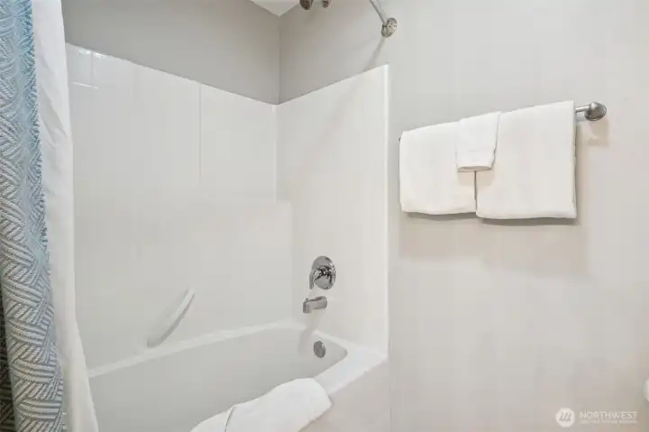Complete with shower/tub combo