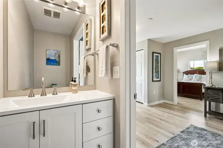 Guest bathroom off of main living area