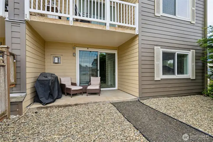 Private back patio
