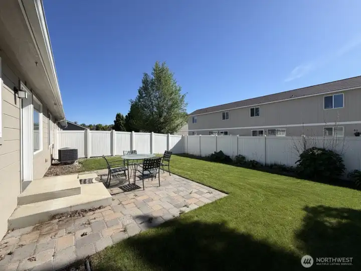 Backyard patio area