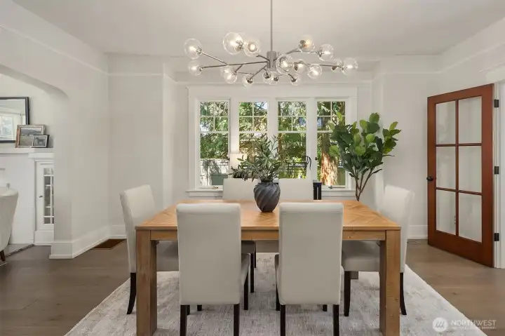 Gracious dining room.