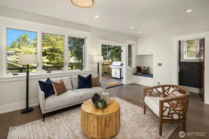 Family room with french doors leading to your own private oasis.