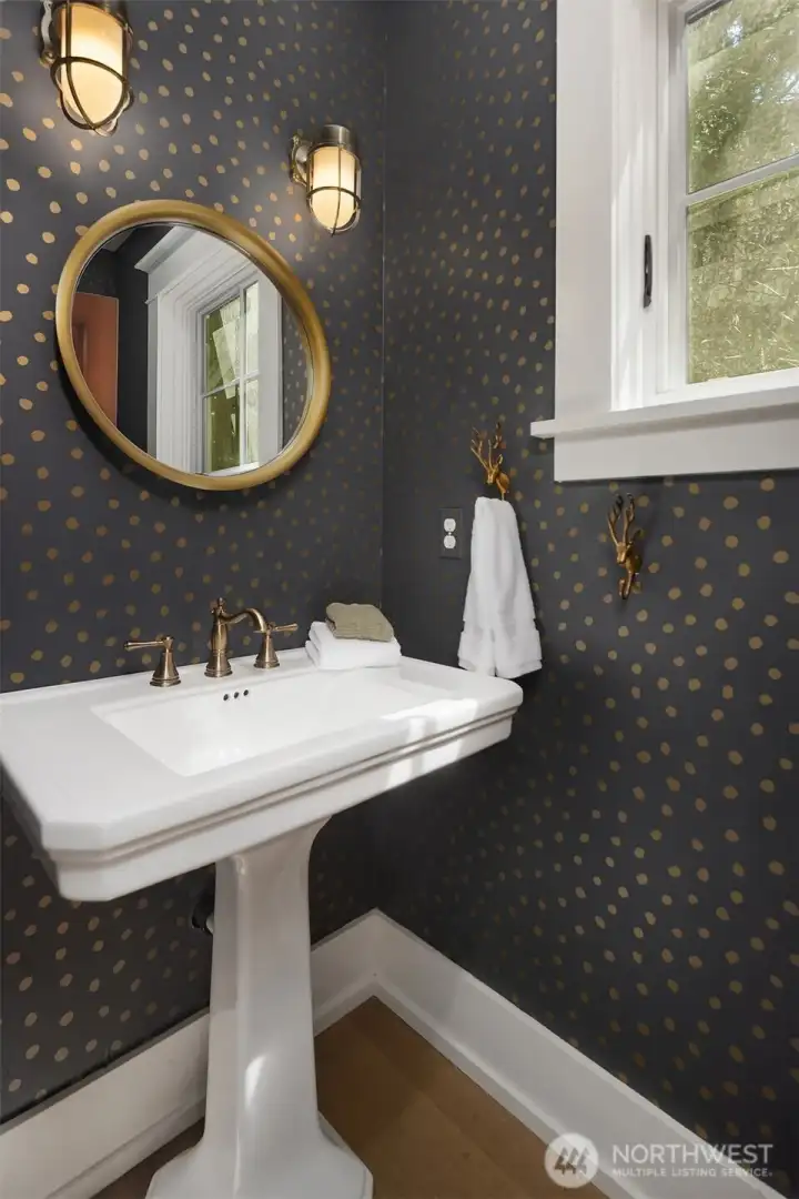 Powder room on the main level.