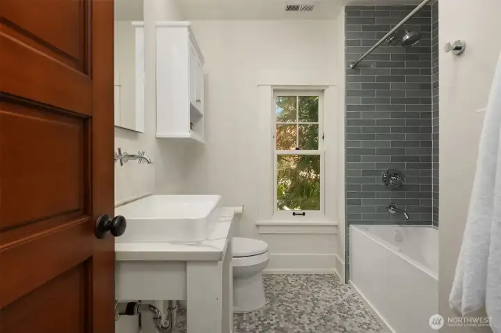 Full bathroom upstairs!