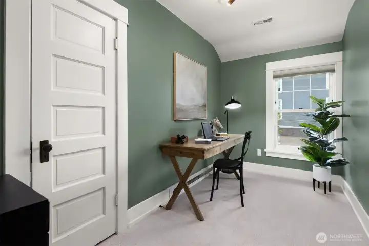 2 of 4 bedrooms upstairs with large closet.