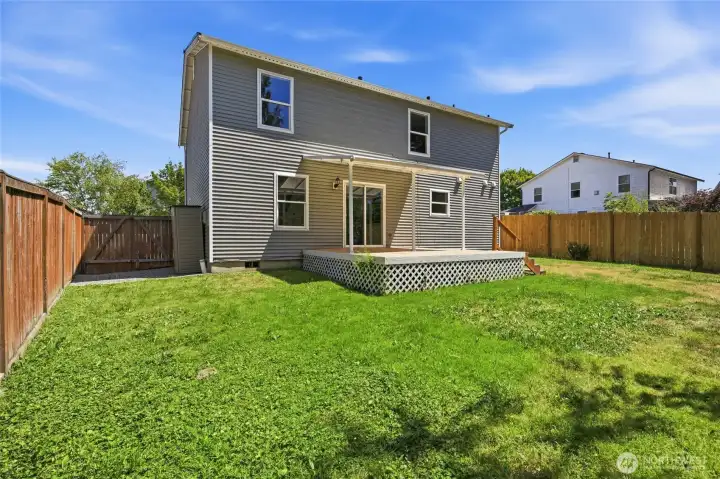 Enjoy peaceful views with no immediate neighbors behind you.