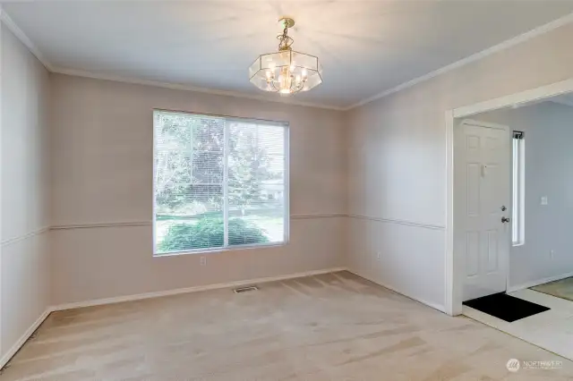 Formal dining room located just off the entry.