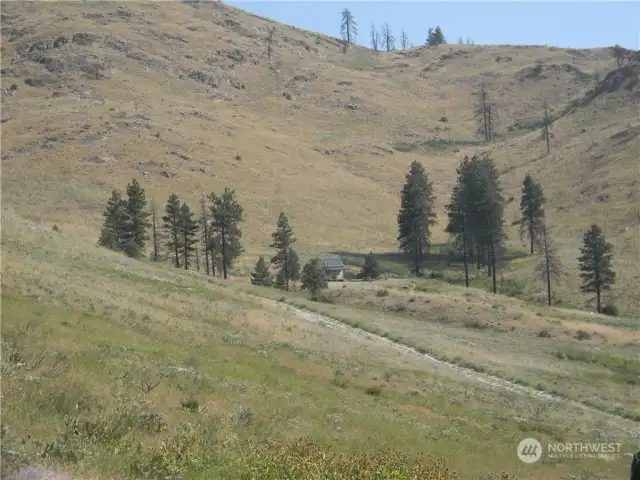 Neighbor's cabin to NE under Bald Knob