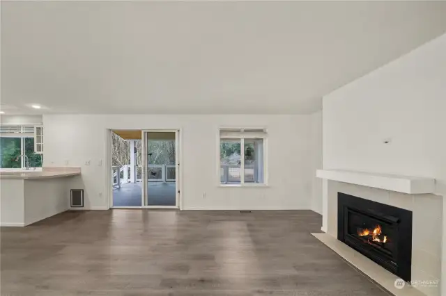 Another look at the family room and view of the deck