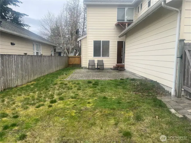 Back yard with patio