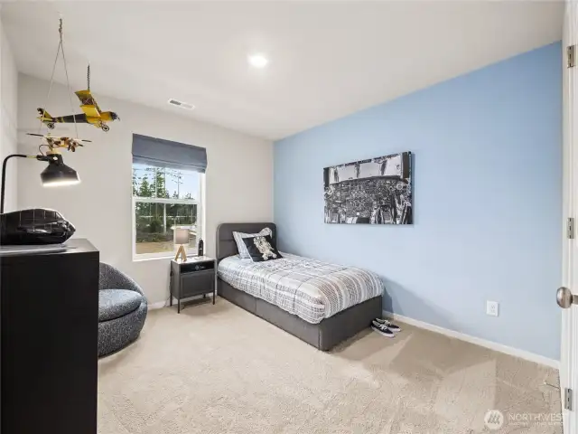Bedroom two upstairs. Pictures are for representational purposes only, colors and features may vary.