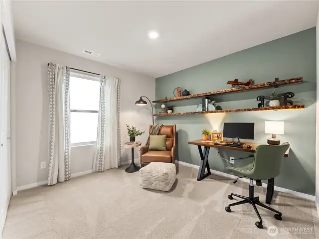 Bedroom three upstairs. Pictures are for representational purposes only, colors and features may vary.