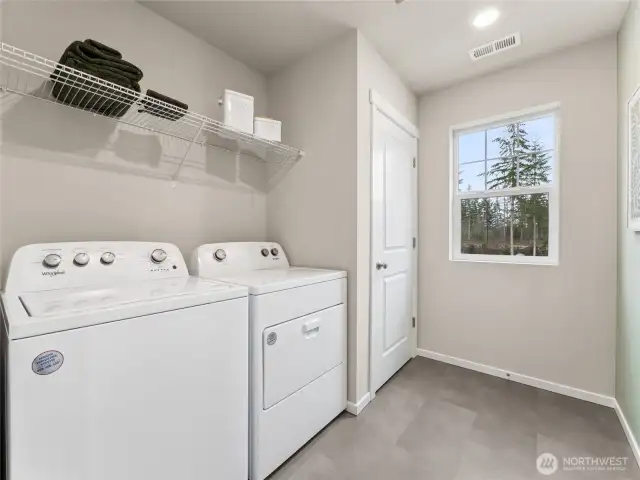 Laundry room upstairs. BONUS room upstairs! Pictures are for representational purposes only, colors and features may vary.