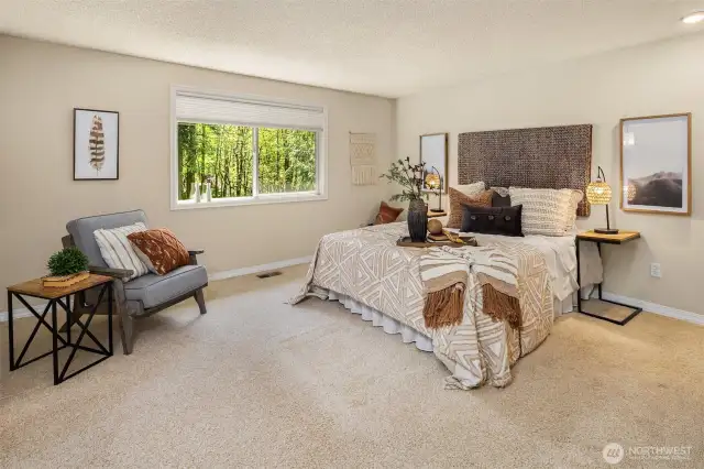 Spacious Primary bedroom on upper level
