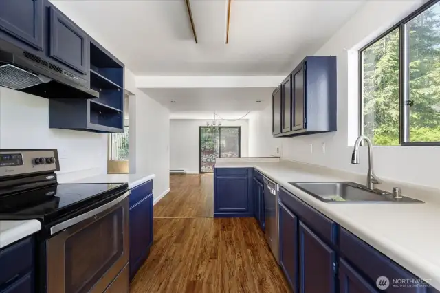 Freshly painted kitchen